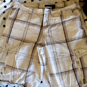 INC men’s plaid cargo shorts